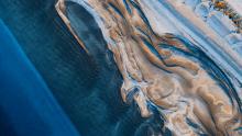 this is a painting of an abstract ocean