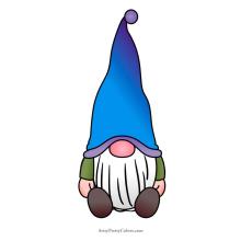 Gnome with blue hat