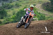 This is a photo of me at a local dirt track in Iowa, doing the sport I love most!