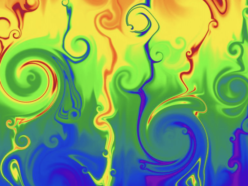 Image of rainbow swirls.