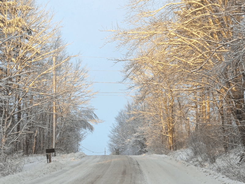 Image of a snow covered road.