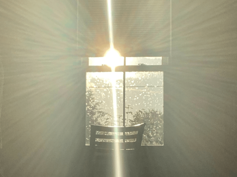 Image of sunlight coming though a window.