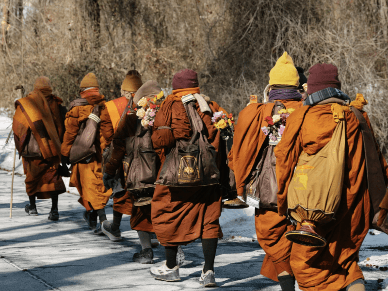 Monks walk for peace from Texas to Washington
