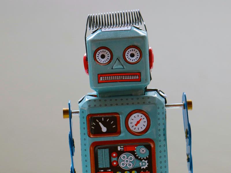 Image of a blue robot.