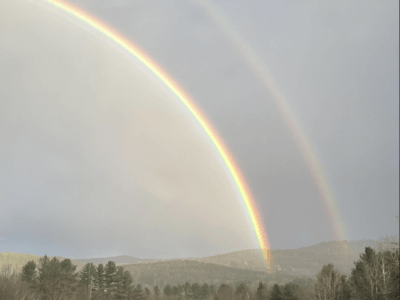 Image of a double rainbow.