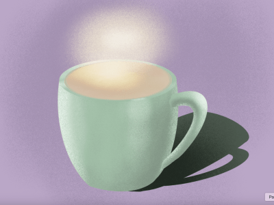 Image of a steaming mug of tea.