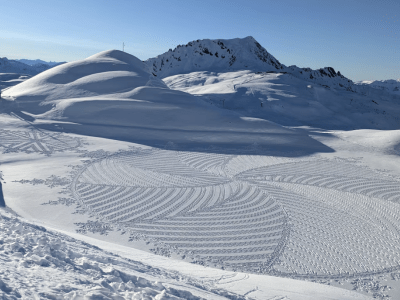 Snow art in the mountains