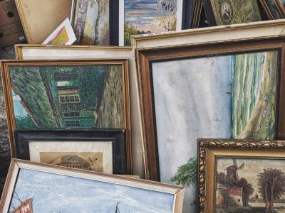 Image of many paintings.