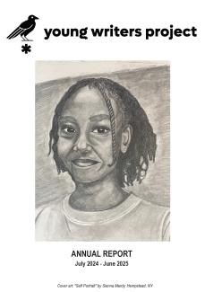 Cover of Annual Report 24-25. Art by Sienna Mardy