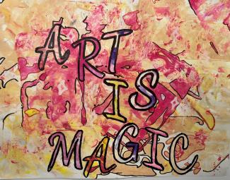 Art is magic words and colorful art