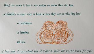 "Freedom" letterpress print