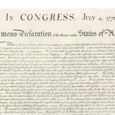 Declaration of Independence document