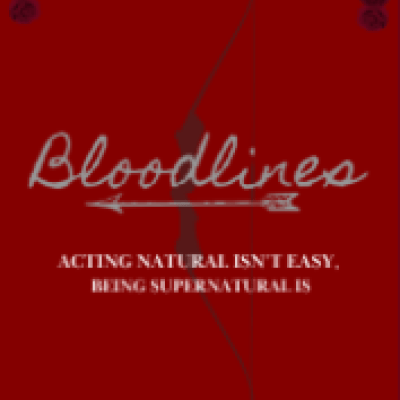 A red cover with roses & a bow and arrow.