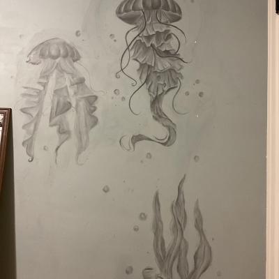 This is a drawing I did on my bedroom wall